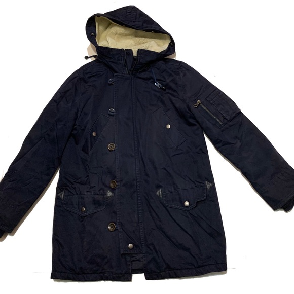 A.P.C. Dark Blue Hooded Jacket - Picture 2 of 4